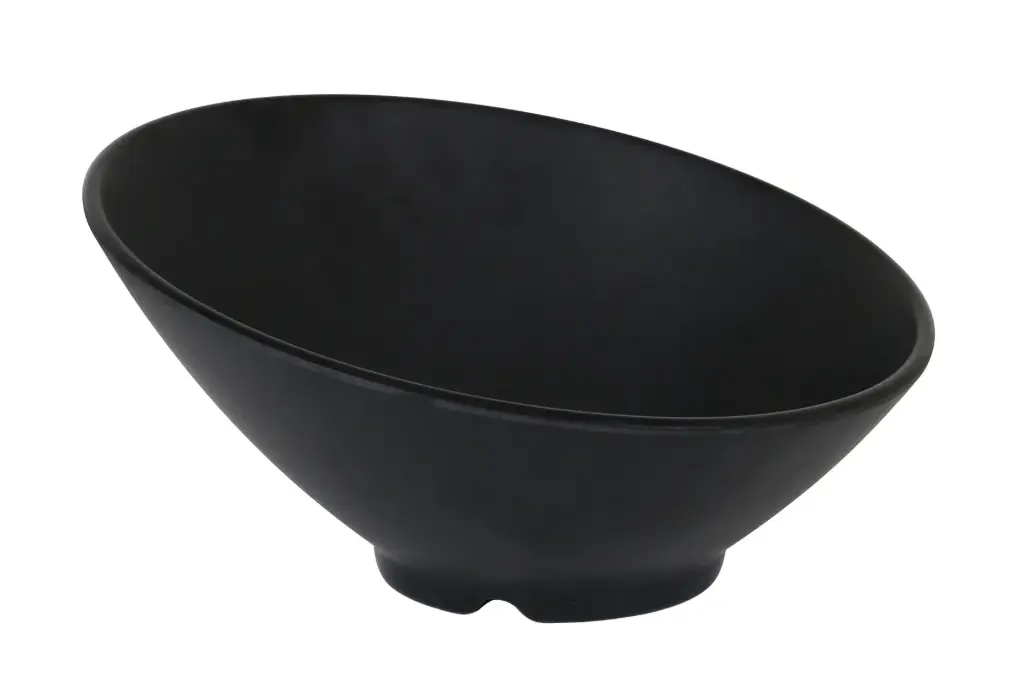 Ensaladera Trattoria Melamina Negra Mate 26.6X7.1X13.7 Cm.