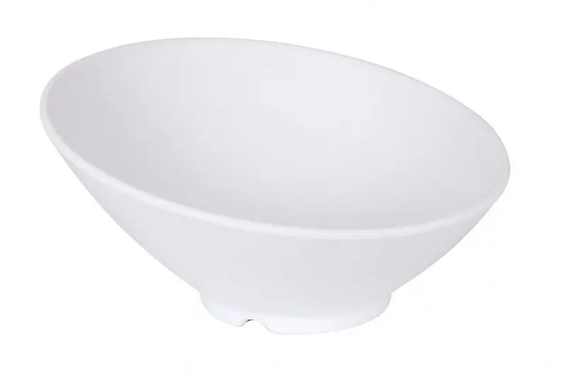 Ensaladera Trattoria melamina blanca mate 24 cm