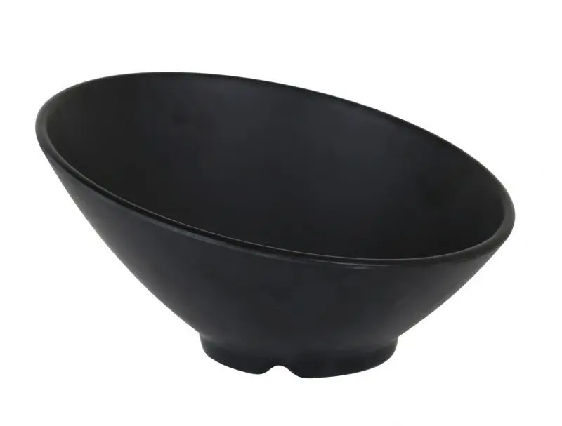 Ensaladera Trattoria melamina negra mate 24x6,5x12,5 cm
