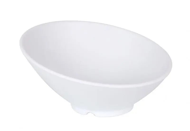 Ensaladera Trattoria melamina blanca mate 21x5,4x10,5 cm