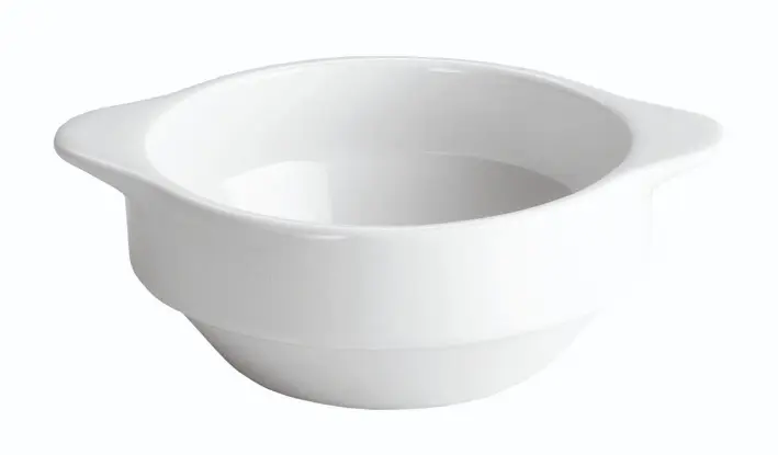 Bol Consome con asas melamina blanco 15x12x5,5 cm 30 cl