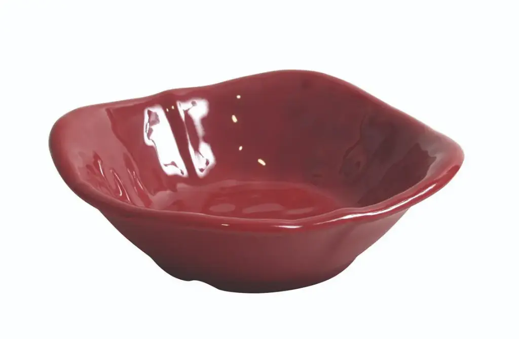 Bol degustación cuadrado Mamba rojo melamina 10,2x10,2x3,4 cm