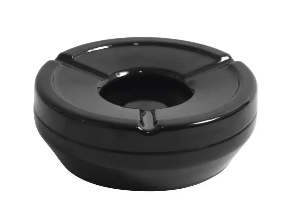 Cenicero agua apilable melamina negro 12,3x4,5 cm