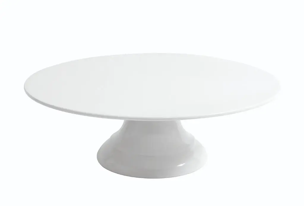 Pie tarta bird blanco melamina 30,5x10 cm