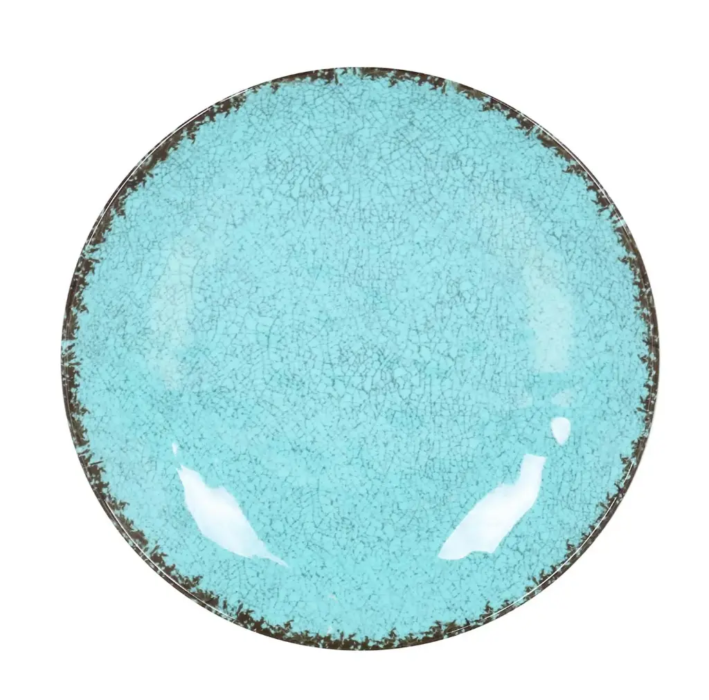 Plato llano guayaba azul melamina 25,5x4 cm