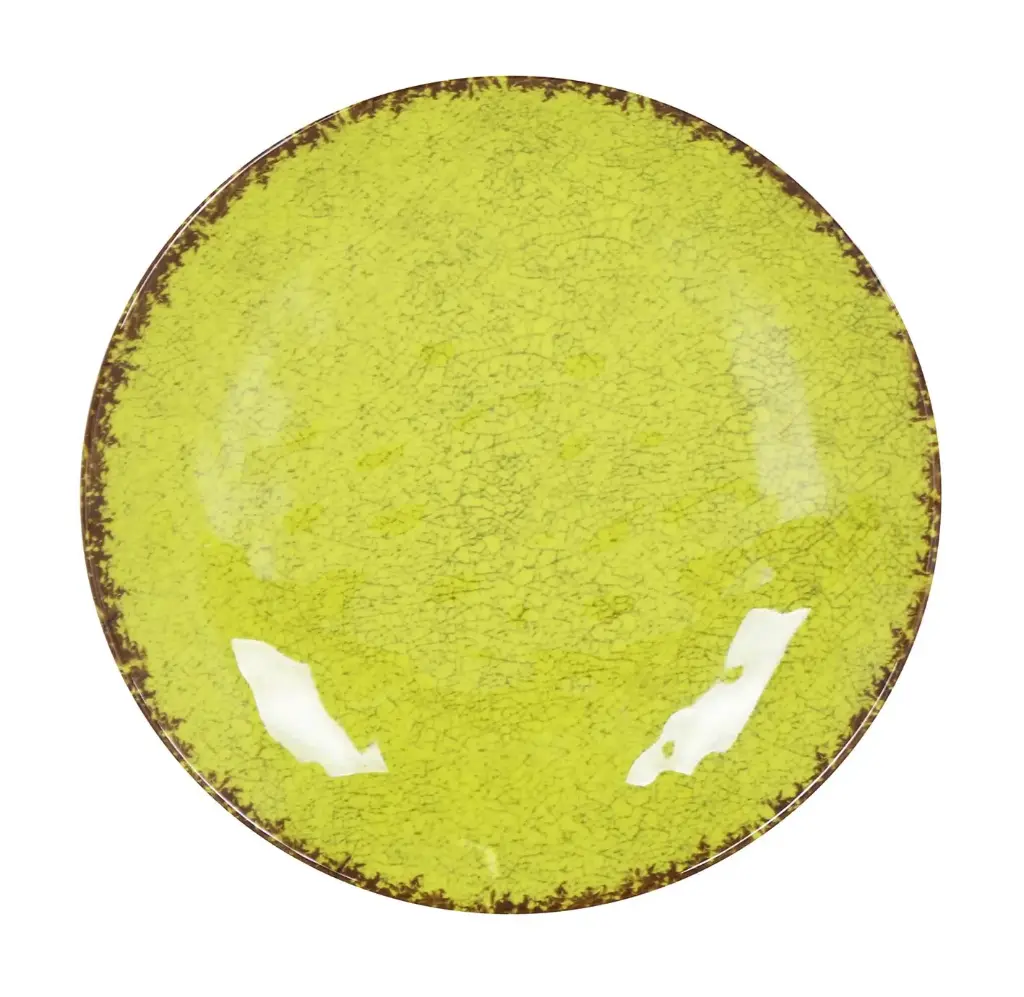 Plato llano guayaba Pistacho melamina 25,5x4 cm