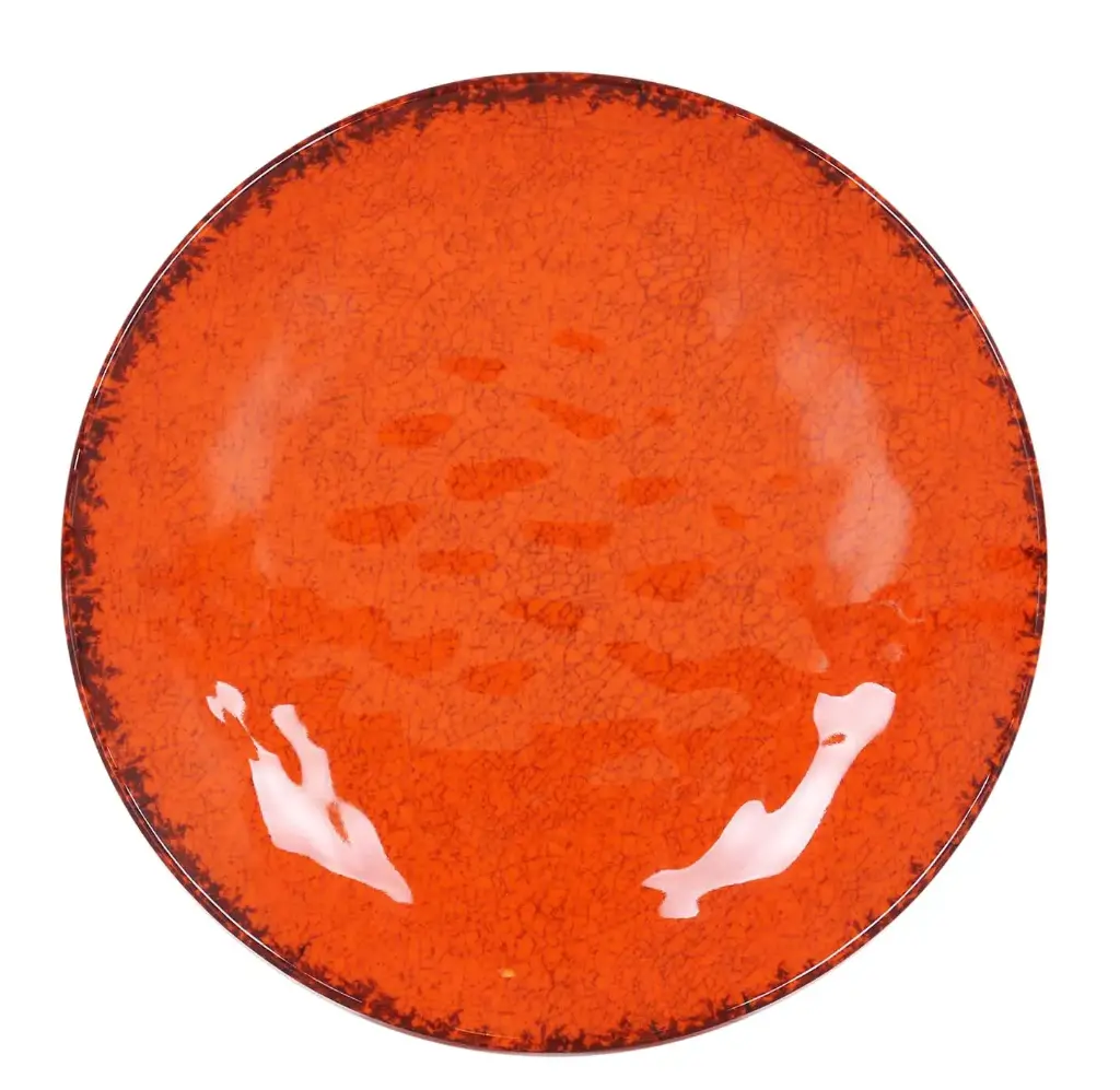 Plato llano guayaba naranja melamina 25,5x4 cm