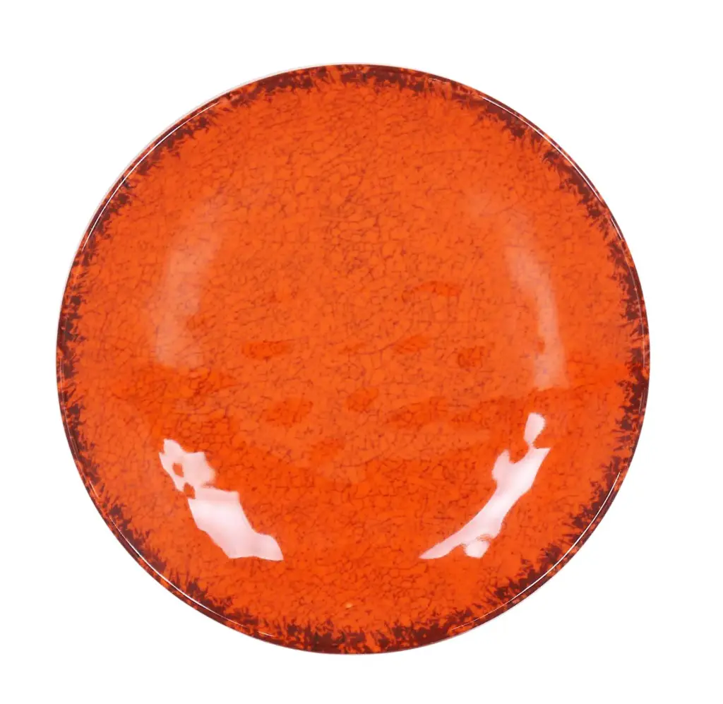 Plato postre guayaba naranja melamina 20,5x3 cm
