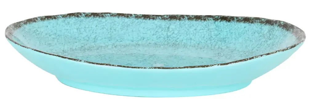 Fuente oval guayaba azul melamina 28x21x4 cm