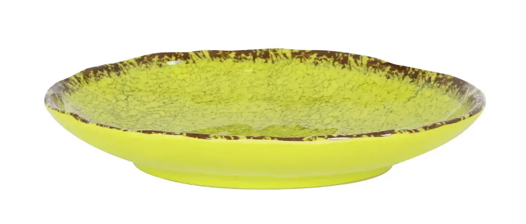 Fuente oval guayaba Pistacho melamina 22,5x163,5x4 cm
