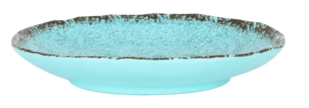Fuente Oval Guayaba Azul Melamina 22,5X16,5X4 Cm.