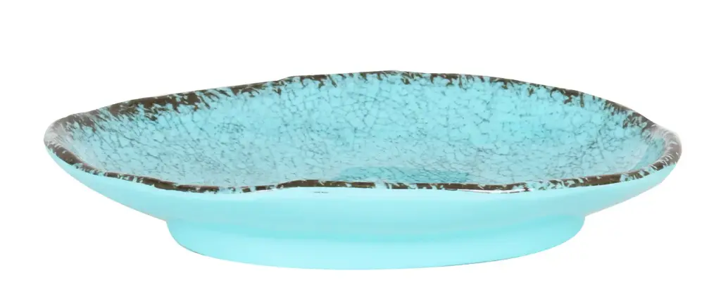 Fuente Oval Guayaba Azul Melamina 20X14X3 Cm.