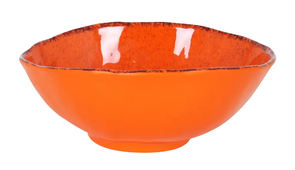 Ensaladera guayaba naranja melamina 24x20x9,5 cm