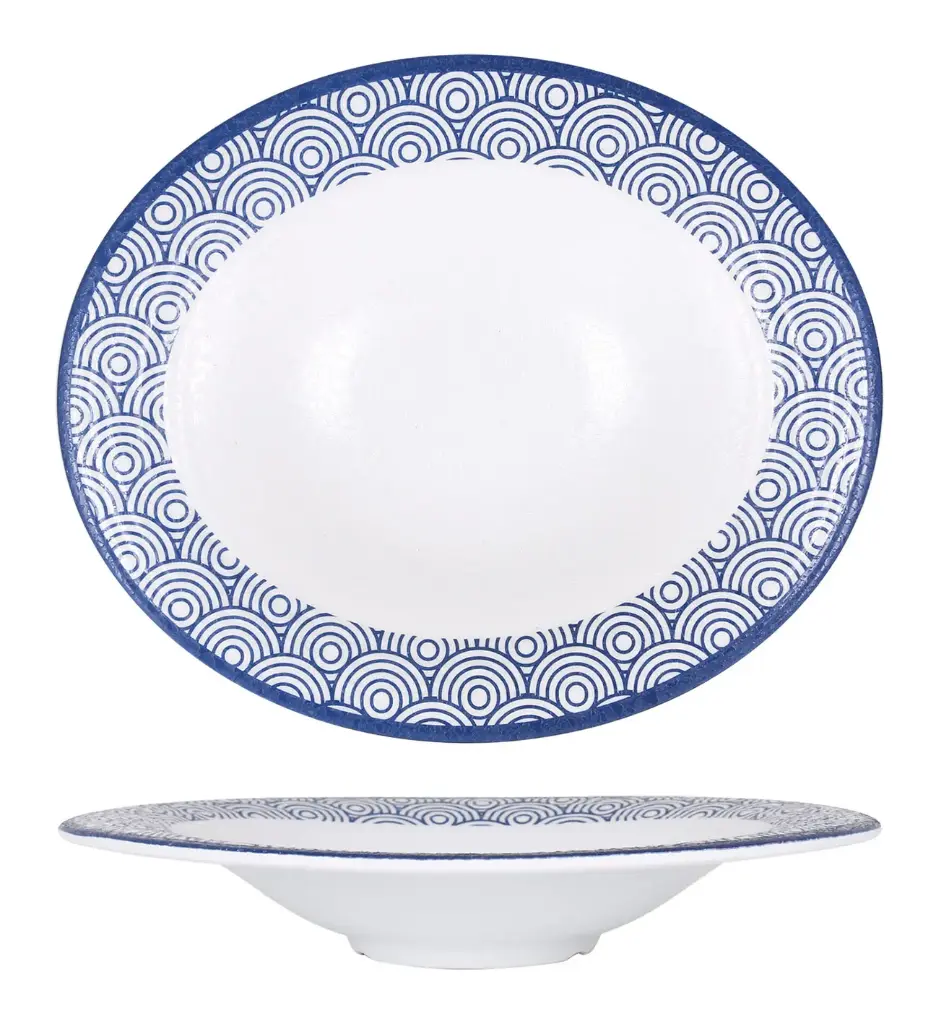 Plato pasta oval melamina Tohu Hokkaido 29x24,5 cm