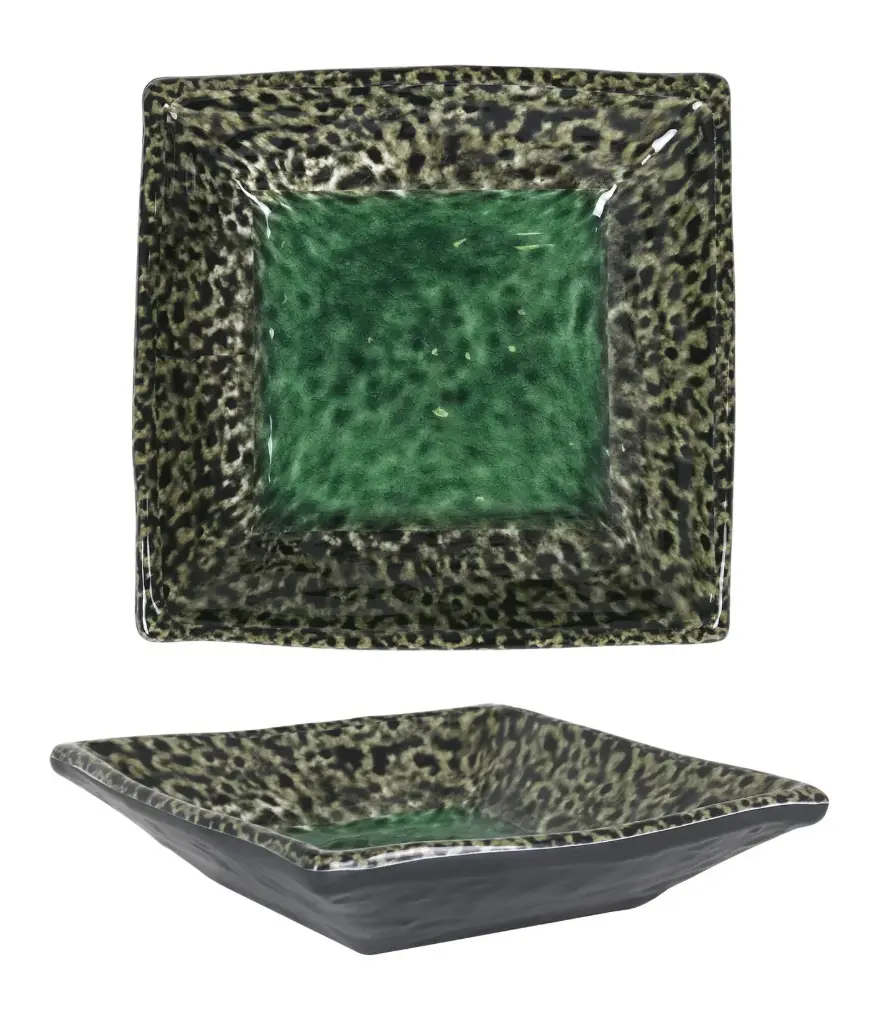 Plato cuadrado melamina Isora 19x19x5 cm