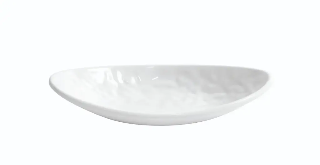 Fuente oval Mamba blanca MELAMINA18,3x10,2x3,5 cm