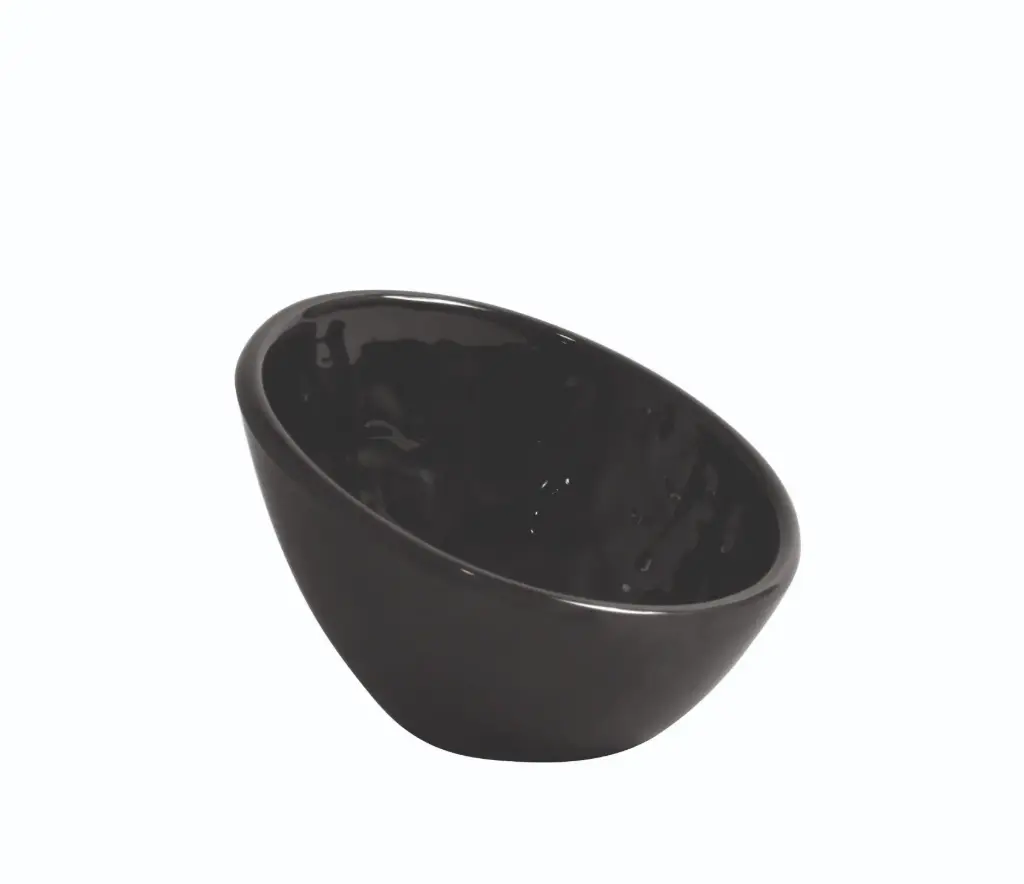 Bol oval Mamba negro melamina 10,6x10,2x6,8 cm
