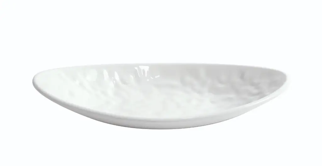 Fuente oval Mamba blanca melamina 25,2x13,74,4 cm