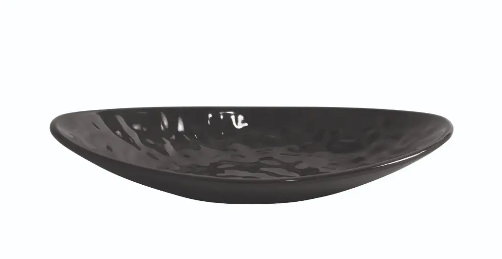 Fuente oval Mamba negra melamina 25,2x13,7x4,4 cm