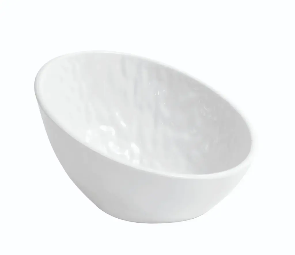 Bol oval Mamba blanco melamina 17x16x9,9 cm