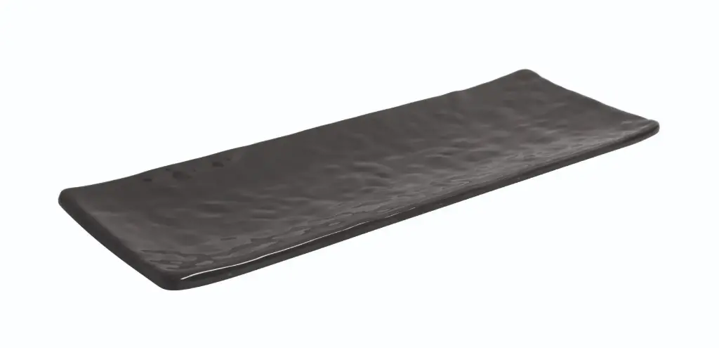 Fuente rectangular Mamba negra melamina 35,4x12,6x2,5 cm