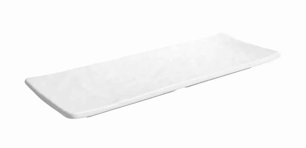 Fuente rectangular Mamba blanca melamina 35,4x12,6x2,5 cm