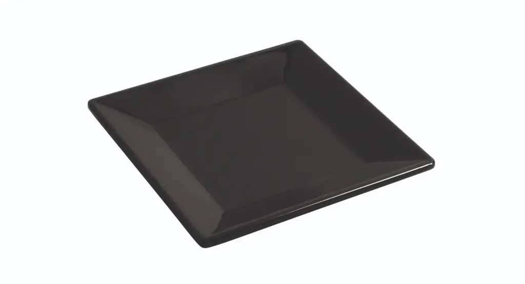 Plato pan Ming negro melamina 15,2x15,2x1,7 cm