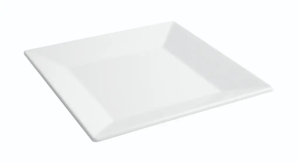 Plato llano Ming blanco melamina 25,5x25,5x2,8 cm