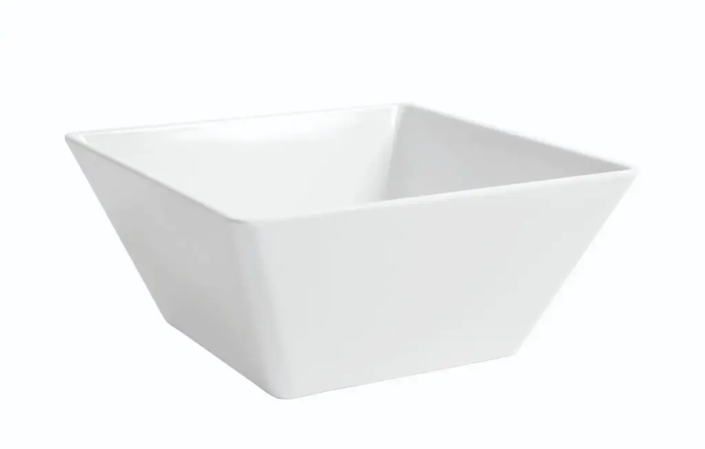 Ensaladera Ming melamina blanca 25x25x11,4 cm