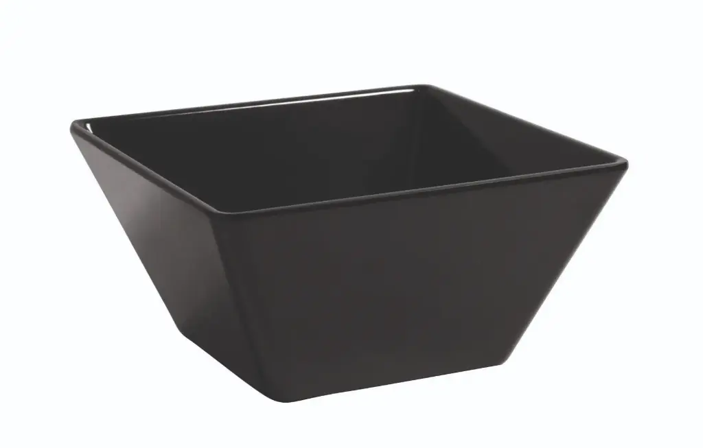 Ensaladera Ming melamina negra 25x25x11,4 cm