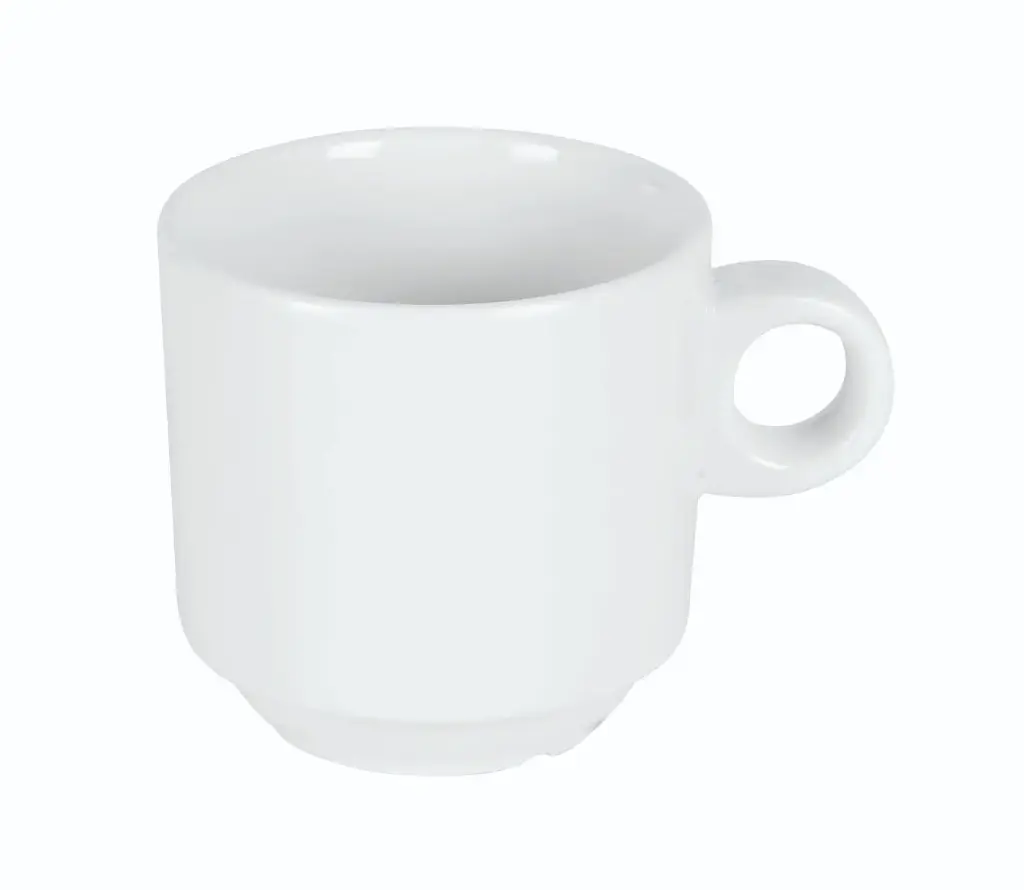 Taza desayuno Iris blanca melamina 7,5x7,5 cm