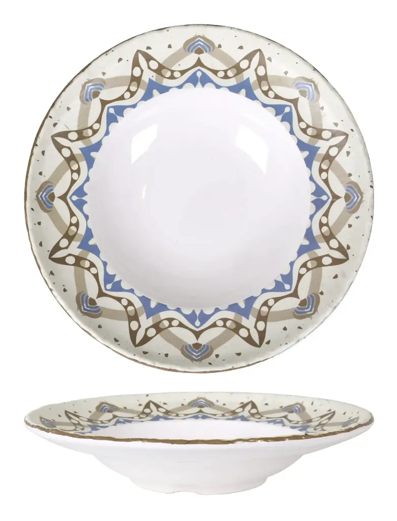 Plato pasta melamina Shamiana 26x5 cm