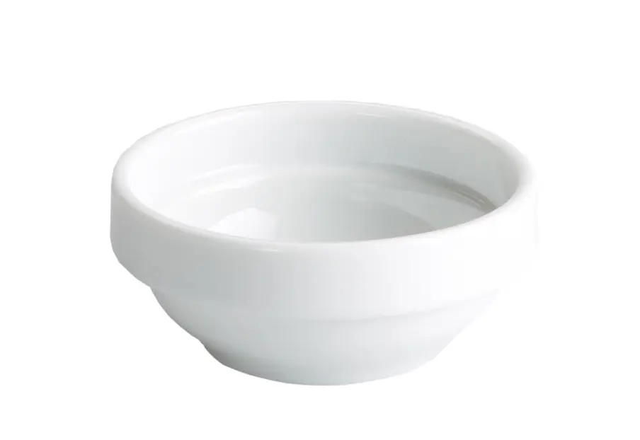 Bol degustación apilable porcelana blanco 7x3 cm