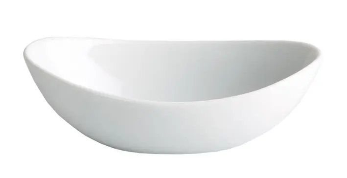 Bol degustación oval porcelana blanco 12,5x7,5x4 cm