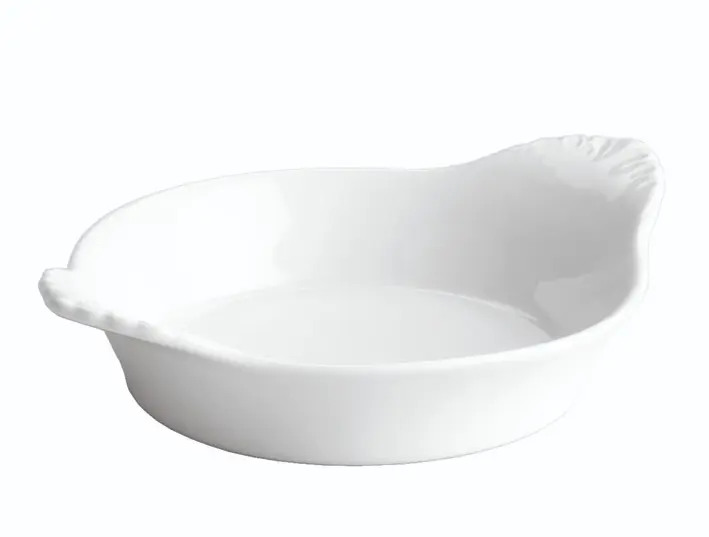 Plato huevo porcelana 22x17x3,2 cm