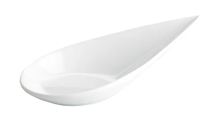 Cuchara degustación Fez porcelana blanca 11x5x2,5