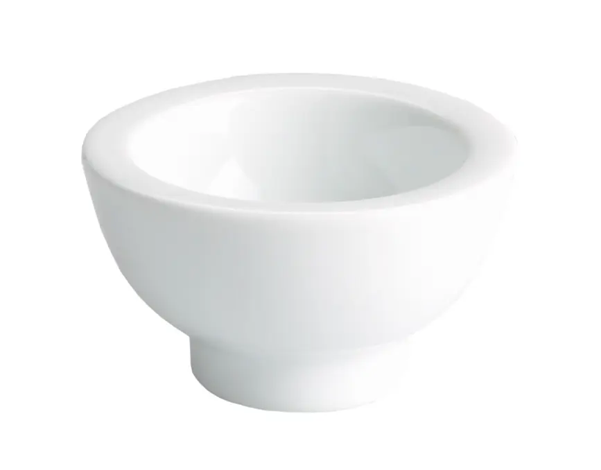 Bol degustación con pie de porcelana blanco 7,5x4 cm