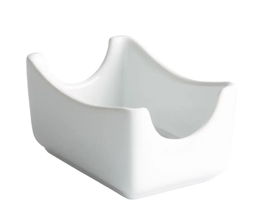 Azucarero sobres Ming porcelana blanco 7x11x5,5 cm