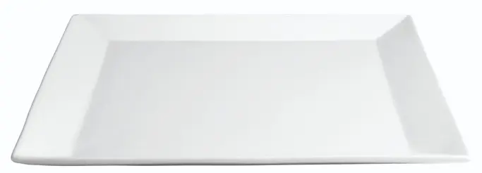Plato postre Ming porcelana 21x21x2 cm