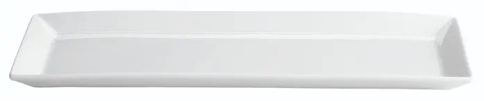 Fuente rectangular Ming porcelana blanca 23,5x12x2 cm