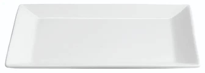 Fuente rectangular Ming blanca porcelana 28x24x2,5 cm