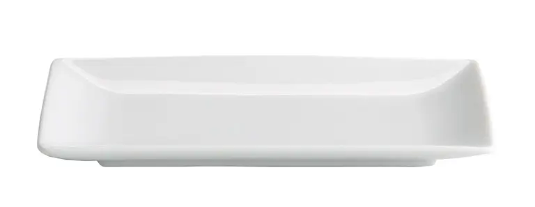 Fuente rectangular Ming porcelana blanca 16,5x9,5x1,5 cm
