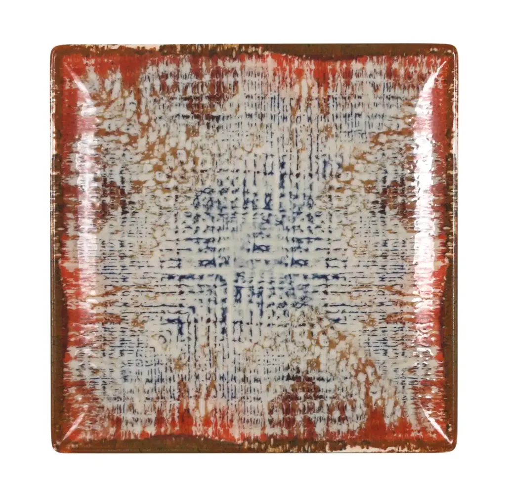 Zz26 Plato Postre Ming Iii Charro 20,5X20,5 Cm.