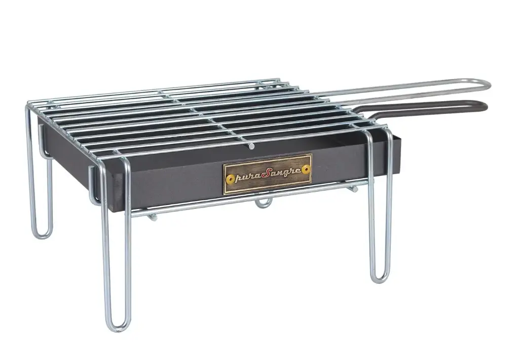 Zz26 Parrilla Barbacoa Sobremesa Zincada 26X21X12Cm