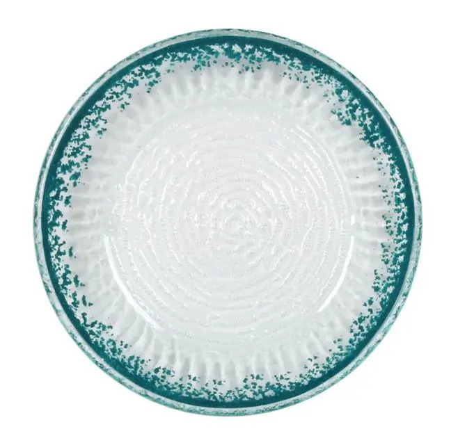 Plato Guajiro turquesa 14x2,5 cm