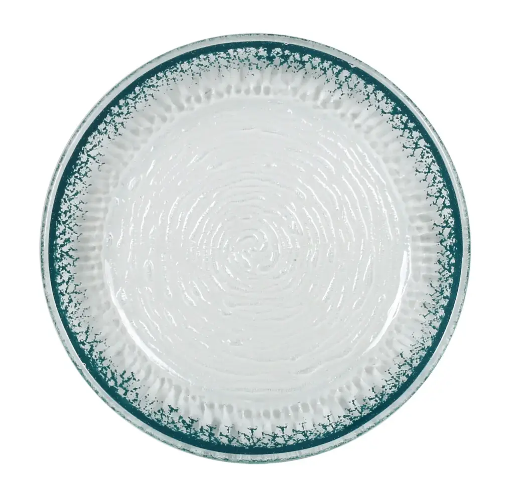 Plato Guajiro turquesa 19x2,5 cm
