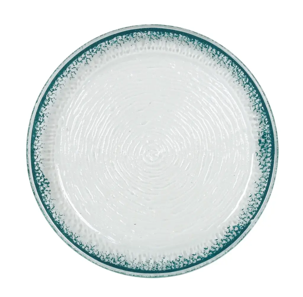 Plato Guajiro turquesa 24x2,5 cm