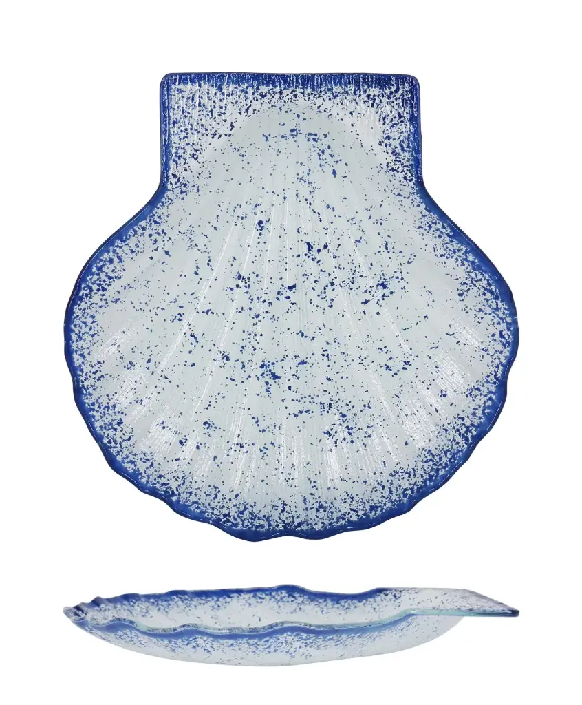 Fuente Concha cobalto 25x24x3 cm