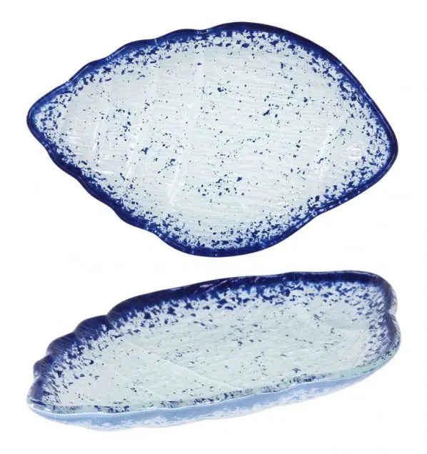 Fuente Caracola cobalto 21,5x14x2 cm