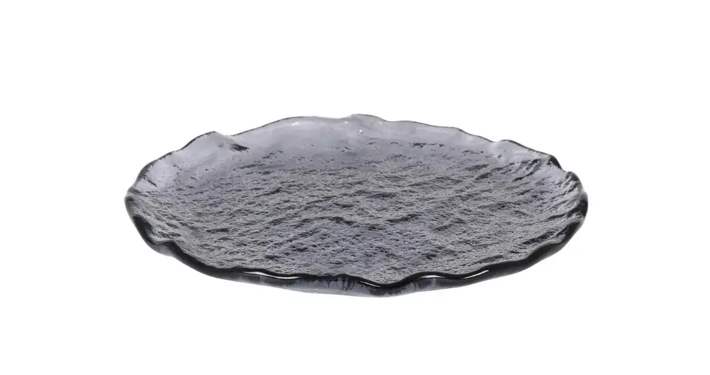 Plato postre Murano Titanio 20 cm